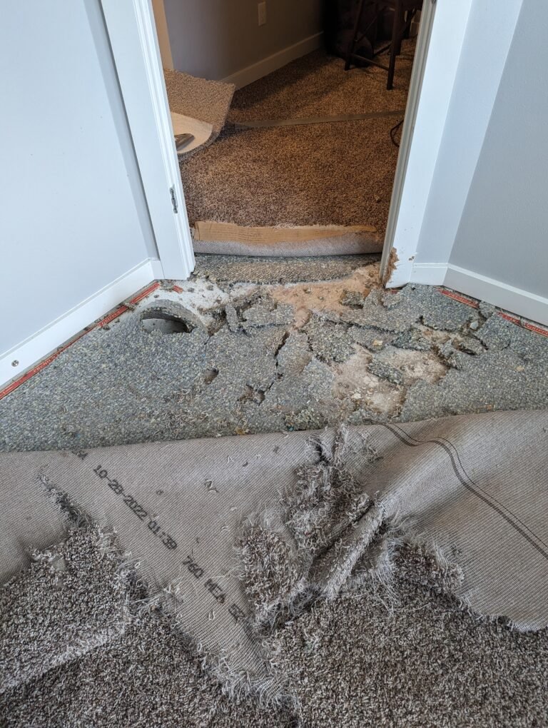 Carpet repair - before